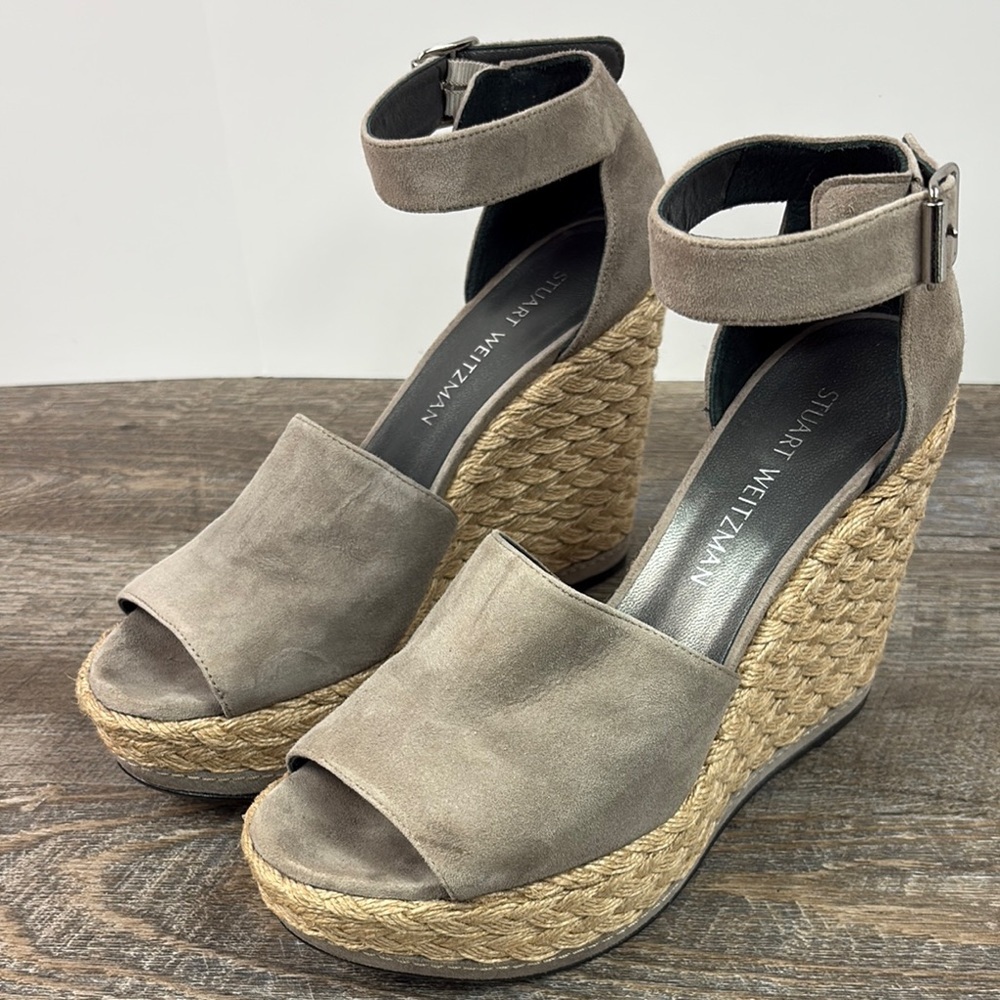 Stuart Weitzman SOHOJUTE Platform Wedge Sandals Size 9